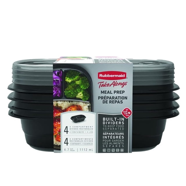 Juego Herméticos para Alimentos 4 PZ C/Tapa Plástico Rubbermaid 2127152