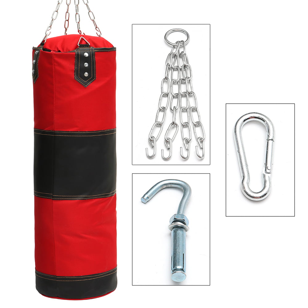 39" Heavy Boxing Punching Bag Training Gloves Kicking MMA Workout w/Hook Chain 