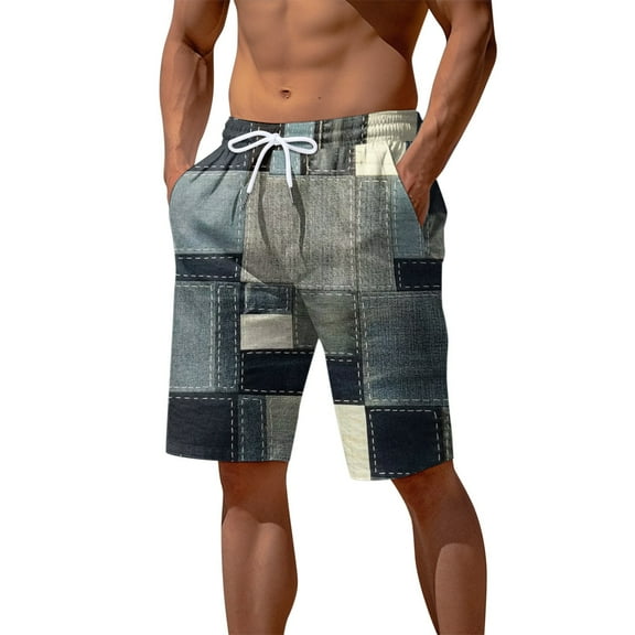 Ramiter Mens Shorts Men Summer Printed Short Pant Fashion Casual Short Loose Tether Pocket Board Short Pant Elegant Short Beige,XL