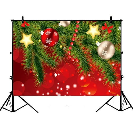 - GCKG 7x5ft Merry Christmas pattern Polyester Photography Backdrop Studio Photo Props Background