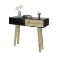 thumbnail image 4 of Bestar Alhena 40W Console Table in black uv & sandy brown oak, 4 of 7