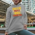 thumbnail image 2 of Choose People Who Choose You, Heather Grey Hooded Sweatshirt or Hoodie, XL, 2 of 5