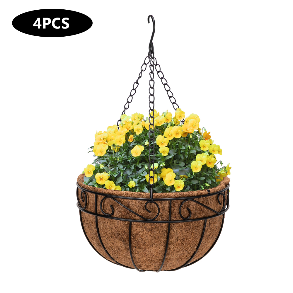 Details about  / Hanging Basket Flower Pot Plant Holder Metal Hanger Non Toxic For Garden Balcony