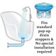 thumbnail image 3 of Ultimate Tub Drain Protection Recolector de cabello/filtro/trampa, regular - azul cielo ER, 3 of 5