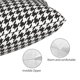 thumbnail image 3 of Fotbe Houndstooth Black And White Funda de Almohada Decorativa Estilo Occidental, Lujo en Algodón, Fundas para Almohadas King, Cojín Estampado para Decoración del Hogar-16"x24", 3 of 6