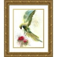 thumbnail image 1 of Shefranov, Olga 12x14 Gold Ornate Wood Framed with Double Matting Museum Art Print Titled - Green Bird, 1 of 4