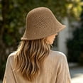 thumbnail image 3 of SGMVNU Sun Hat for Women Summer Straw Beach Hats Floppy Crochet Hat Travel Bucket Hat Foldable Packable, One Size, Khaki, 3 of 7