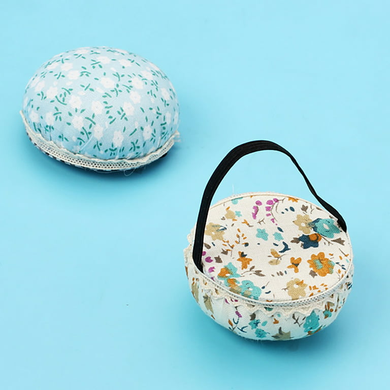 Pin Cushions - Wrist Pin Cushion for Sewing Pincushion with Soft Fabric, Pin Patchwork Holder Crafts & Sewing Blue, Size: 6.5 cm