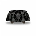 thumbnail image 4 of Black and White Ottoman Cover, All Seeing Eye, 2 Piece Slipcover Set with Ruffle Skirt for Square Round Cube Footstool Decorative Home Accent, Standard Size, Black White, by Ambesonne, 4 of 5