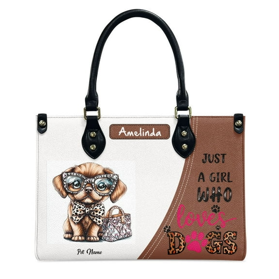 Chesapeake Bay Retriever Dog Bag, Personalized Leather Handbags For Women - Personalized Leather Purse with Name - Tote Bags for Mom Grandma - Custom Gifts Ideas for Her, Gift for Dog Lover