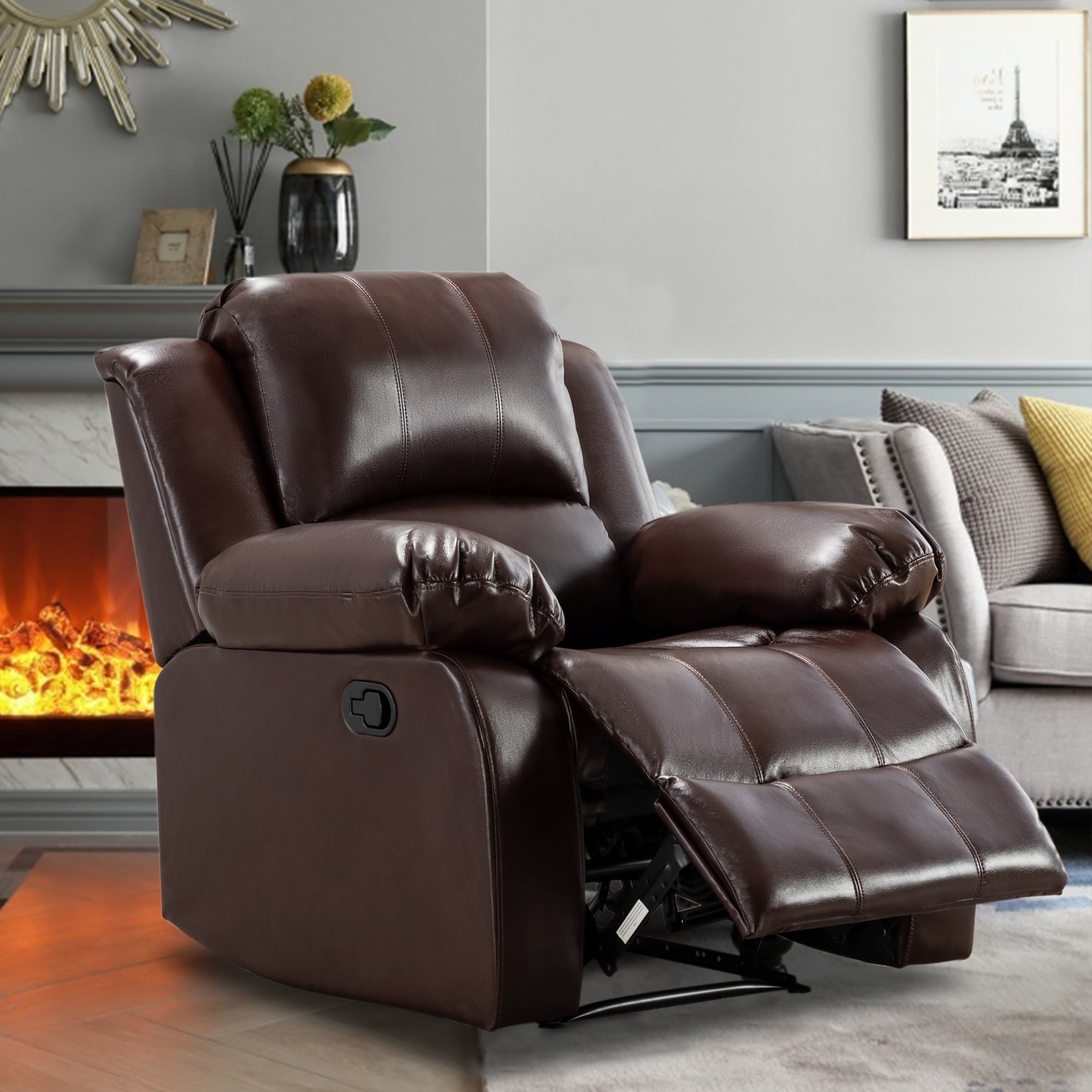 Comforable Recliner Sofa for Living Room, Single Tufted Reclining Chair