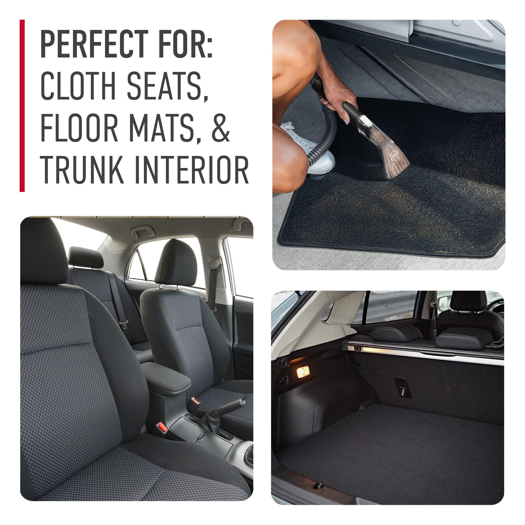 Hoover Auto Portable Spot Cleaning Solution, Fresh Car Scent, for Auto Interior, Seats, Floor Mats, Trunk, Protectant, Pet Messes, AH31717, 32 oz.