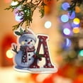 thumbnail image 5 of Christmas Letter Ornaments With Snowman,2025 Alphabet Pendant Decor, 2D Acrylic Ornament With Gold Cord Loop,Easy to Hang,Great for Christmas,Easter,Anniversaries,Birthday Celebrations, 5 of 6