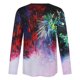 thumbnail image 4 of Camiseta informal de manga larga con cuello redondo y estampado de color para hombre Pompotops oipoqjl1814, 4 of 7