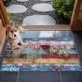 thumbnail image 4 of 2x3 Door Mat Rug, Vintage Floral Non-Skid Rubber Backing Large Rectangle Rugs - Living Room Bedroom Home Office, Farmhouse Botanical Flowers Indoor Floor Mat Carpets Washable Rug, 4 of 9