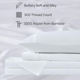 thumbnail image 4 of Southshore Fine Living, Inc. King Sheet Set, Rayon/Viscose Derived from Bamboo Sheets, White, 4 of 6