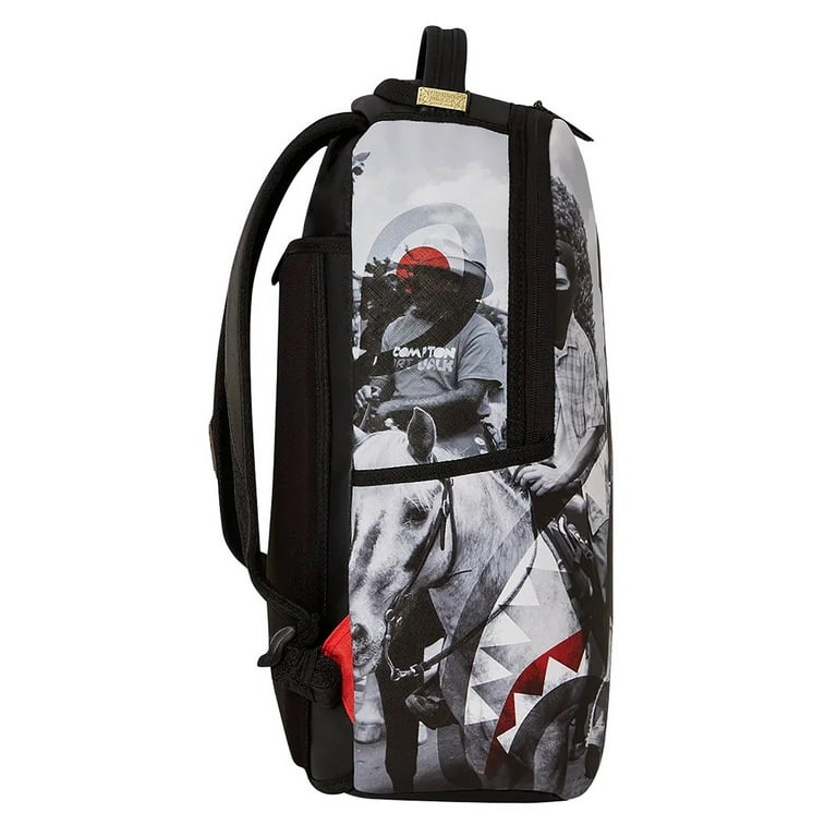 SIMPSOM OUTLAW 極美品 Sprayground Compton Cowboys Ride Alone Backpack Black White