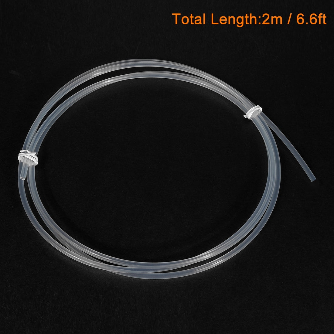 Fluorostore F015084-5 Metric PTFE Tubing 5 Length Semi-Transparent 2 mm ID x 4 mm OD 