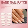 thumbnail image 2 of RAGUPEL 24Pcs Glue on Nails for Women,Cream White Press on Nails Almond,Classic Style Fake Nails with Designs,False Nails for Workplace,Daily Life,Wedding,Style1, 2 of 7