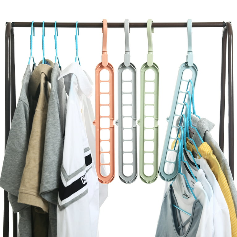 Extra Large Black Plastic Clothes Hanger With Cascading Multi Hook-48cm