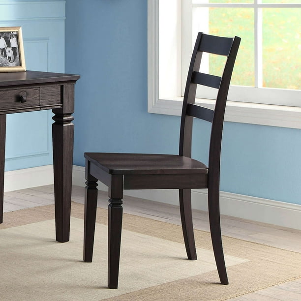 Kendal Classic Cottage Style Wooden Desk Chair Dark Espresso Walmart Com Walmart Com