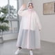 thumbnail image 1 of Chubasquero para adultos a prueba de tormentas para senderismo y ciclismo con ala doble, cremallera impermeable, borde rosa translúcido XL 155‑160 cm/61,0‑63,0 pulgadas, 1 of 5