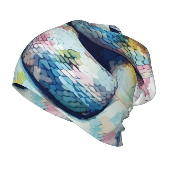 Rocae Watercolor Snake for Kids Winter Beanies Weather Hats Boys Girls
