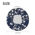 thumbnail image 6 of Kdxio Cherry Blossoms on Navy Background Print Shower Cap for Women,Elastic and Reusable,Double Waterproof Layers Bathing Hat, 6 of 9
