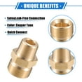thumbnail image 3 of Conector de manguera de latón adaptador macho M22x1.5 a 3/8" NPT de Unique Bargains, 3 of 7