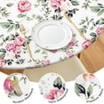 thumbnail image 4 of Pioneer Flower Floral Print Pattern Round Fitted Tablecloth with Elastic Edge,Dining Table Cover Waterproof,Outdoor Round Tablecloth for Camping,Dining,Indoor and Outdoor, 4 of 7