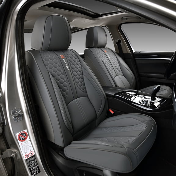 Fit for Jeep Compass 2010 Seat Cover, Premium Leather Full Set of 5 Seats Waterproof Suitable for All Seasons, Gray Car Seat Covers, Upgrade the Car's Interior