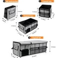 thumbnail image 2 of Car Trunk Organizer and Storage with Separate Compartment for 1 Pair of Shoes, Heavy Duty with Lid & Removable Leakproof Cooler Bag, Collapsible Large Trunk Organizers for SUV Sendan (Grey), 2 of 16