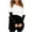 Black, variant on LYXSSBYX Women Fall Sweaters for Women 2022 Hot Sale Clearance Women's Casual Splicing Hedging Pocket Blouse Long Sleeve Tops Sweater