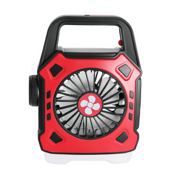 Camping Fan 1200mAh with LED Lamp Portable Fan USB Rechargeable Fan Travel Essentials and Camping Essentials Outdoor Tent Fans with Hanging Hook Outdoor Tent Travel BBQ Fishing