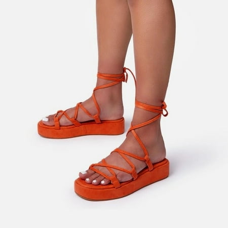 

Sunhillsgrace Shoes For Women Sandals Size Suede Platform Fashion Women s SlipToe Sandals Roman Strap Plus Women s Sandals