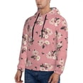 thumbnail image 3 of Xecao Rose Flowers Pattern Men's Adult Pullover Hoodie,Hooded Sweatshirt-XX-Large, 3 of 7