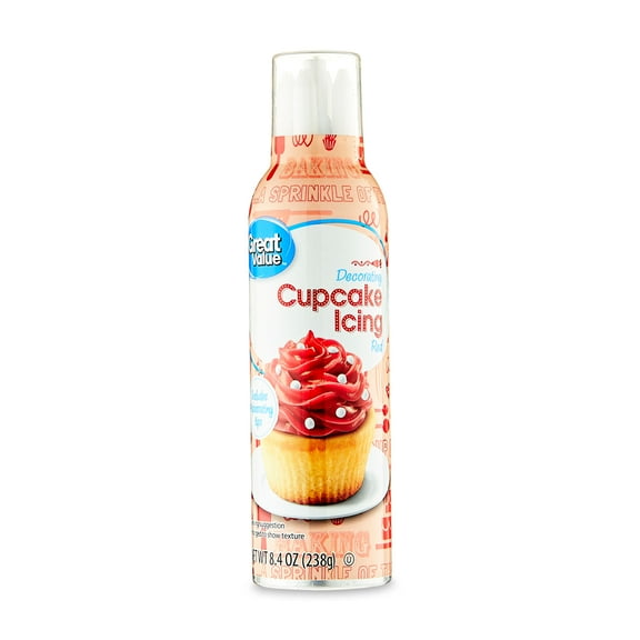 Great Value Decorating Cupcake Icing, Red, 8.4 Ounces