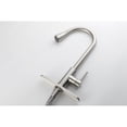 thumbnail image 2 of Izzovium Single Handle Kitchen Sink Faucet with Pull Out Sprayer, 360° Swivel High-Arc Brushed Nickel Faucet, 3-Water Mode (Stream/Spray/Pause), Stainless Steel, 2 of 12