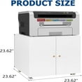 thumbnail image 2 of Metal Printer Stand with File Storage Cabinet, Printer Cabinet File Cabinet On Wheels with Door and Adjustable Shelf, Printer Table Stand for Home Office, 2 of 8