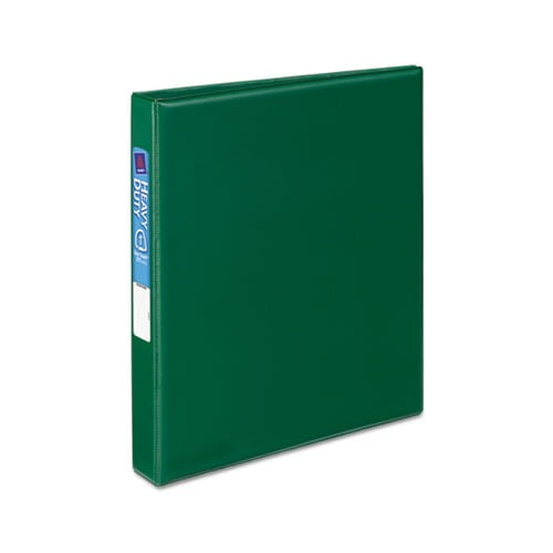 Heavy-Duty Non-View Binder with DuraHinge and One Touch EZD Rings 3 Rings, 1" Capacity, 11 x 8.5, Green