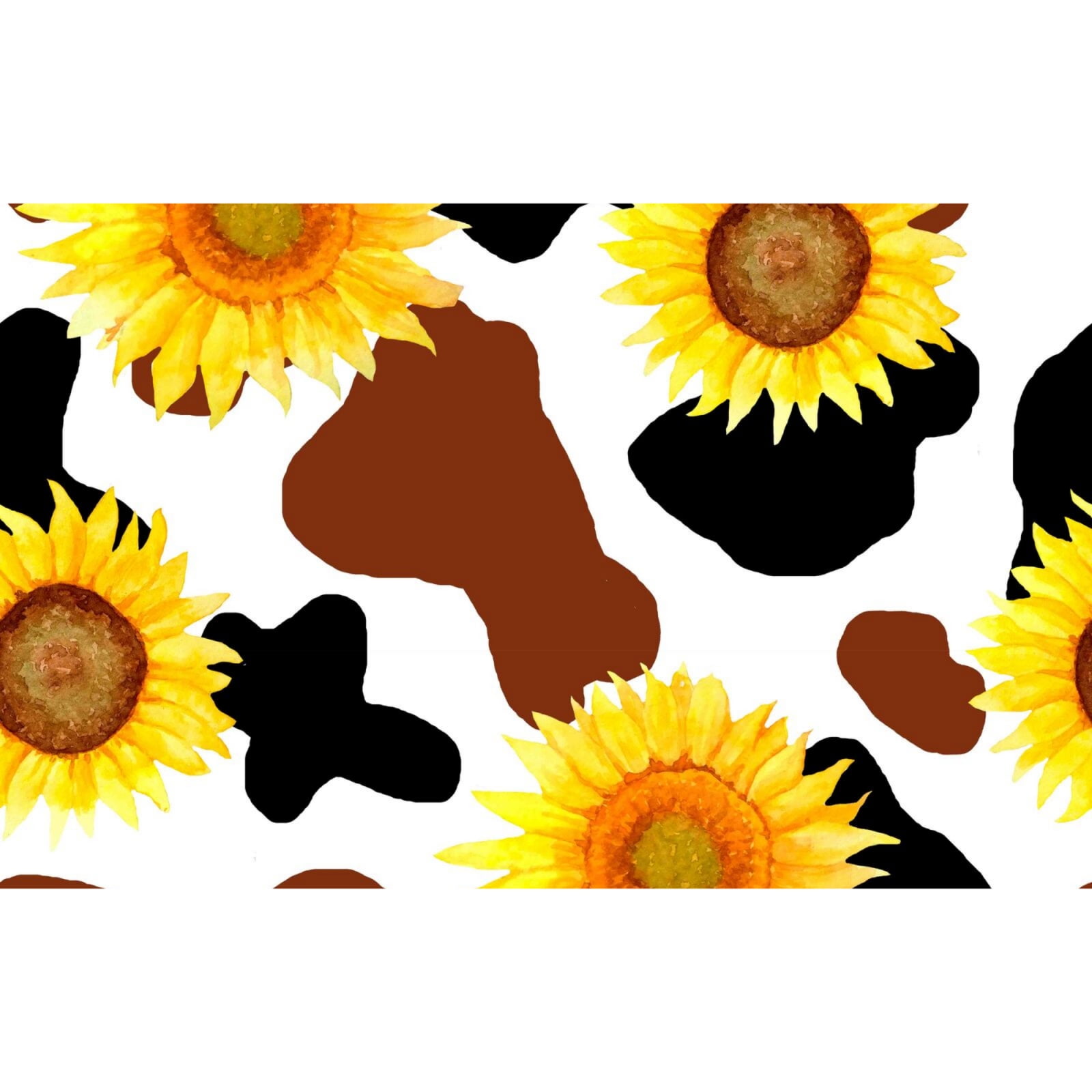 Rateoe Cow Print Sunflower Pattern Canvas College Laptop Backpack,Travel Daypack,Durable Rucksack Travel Notebook Bag School Backpack Book Bag for Men Women-Small