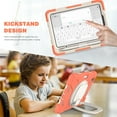 thumbnail image 7 of For iPad Mini 7th/6th Generation 8.3 inch 2024/2021 Case, 360 Rotatable Handle Stand, Shoulder Strap, Drop-Proof Design, Coral Orange, 7 of 7