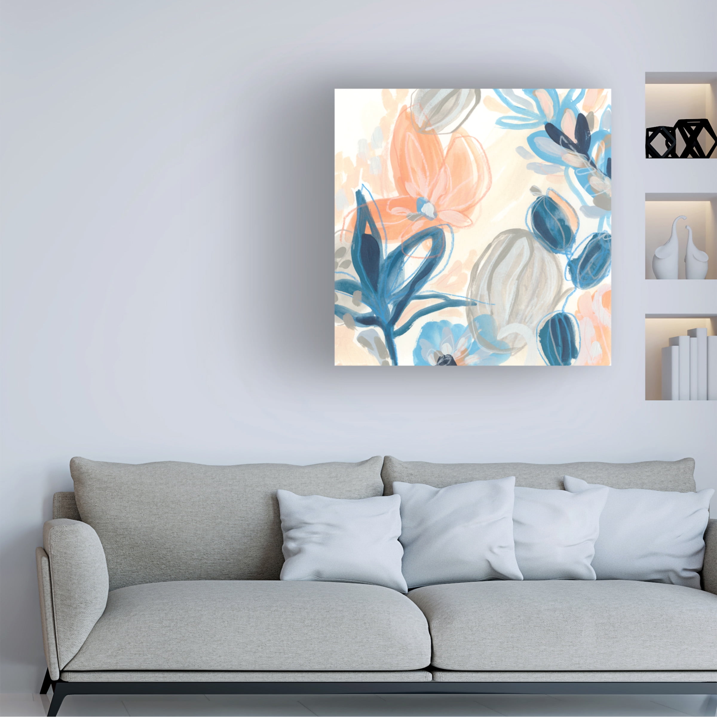 June Erica Vess 'Terra Cotta Blooms I' Canvas Art