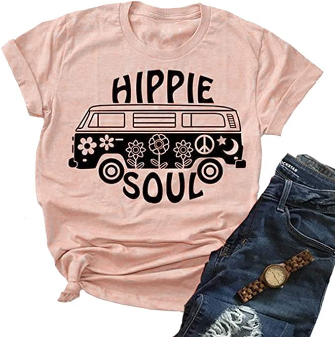 Women Hippie Soul T-Shirt Graphic 
