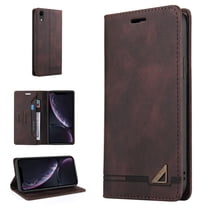 Wallet Cover for iPhone XR, Credit Card Slot Stand Slim Premium PU Leather & Soft TPU Back Shockproof Flip Folio Book Magnetic Cover For iPhone XR, Brown