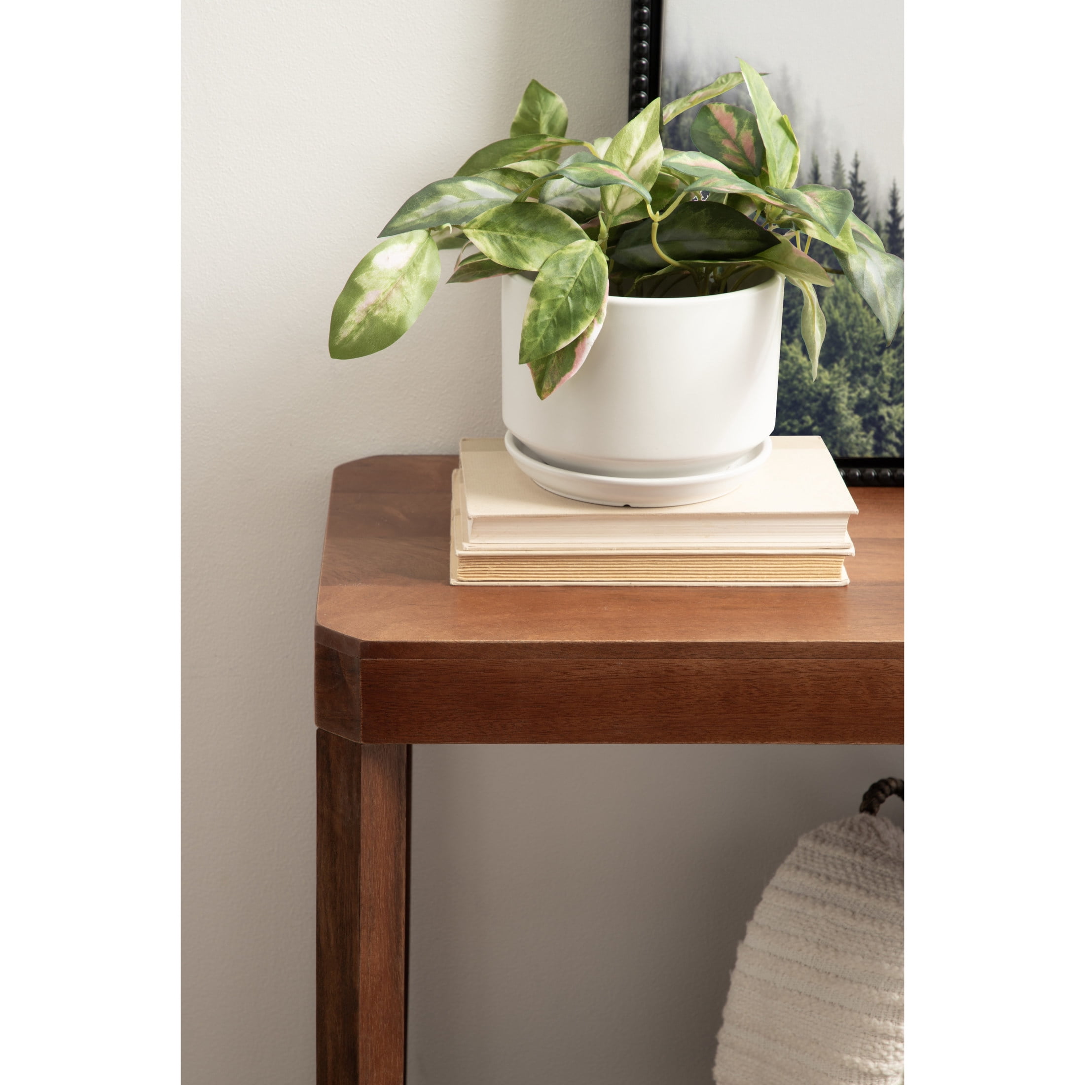 Kate and Laurel Talcott Modern Rectangle Wood Console Table, 36 x 14 x 33, Walnut Brown, Transitional Decorative Two-Tier Entryway Table for Use as a Behind Couch Table or a Bedroom Accent