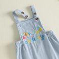 thumbnail image 6 of Cjfdfy Newborn Baby Boy Girl Half Birthday Jumpsuit Outfit It's My Birthday Embroidered Square Neck Sleeveless Romper Infant Cute My First Birthday Party Outfit 3-18M, 6 of 9