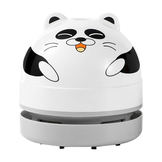 Zootealy Mini Panda Design M18 Desktop Vacuum Cleaner with Lithium Battery - Compact Dust/Debris Sweeper for Quick Cleaning