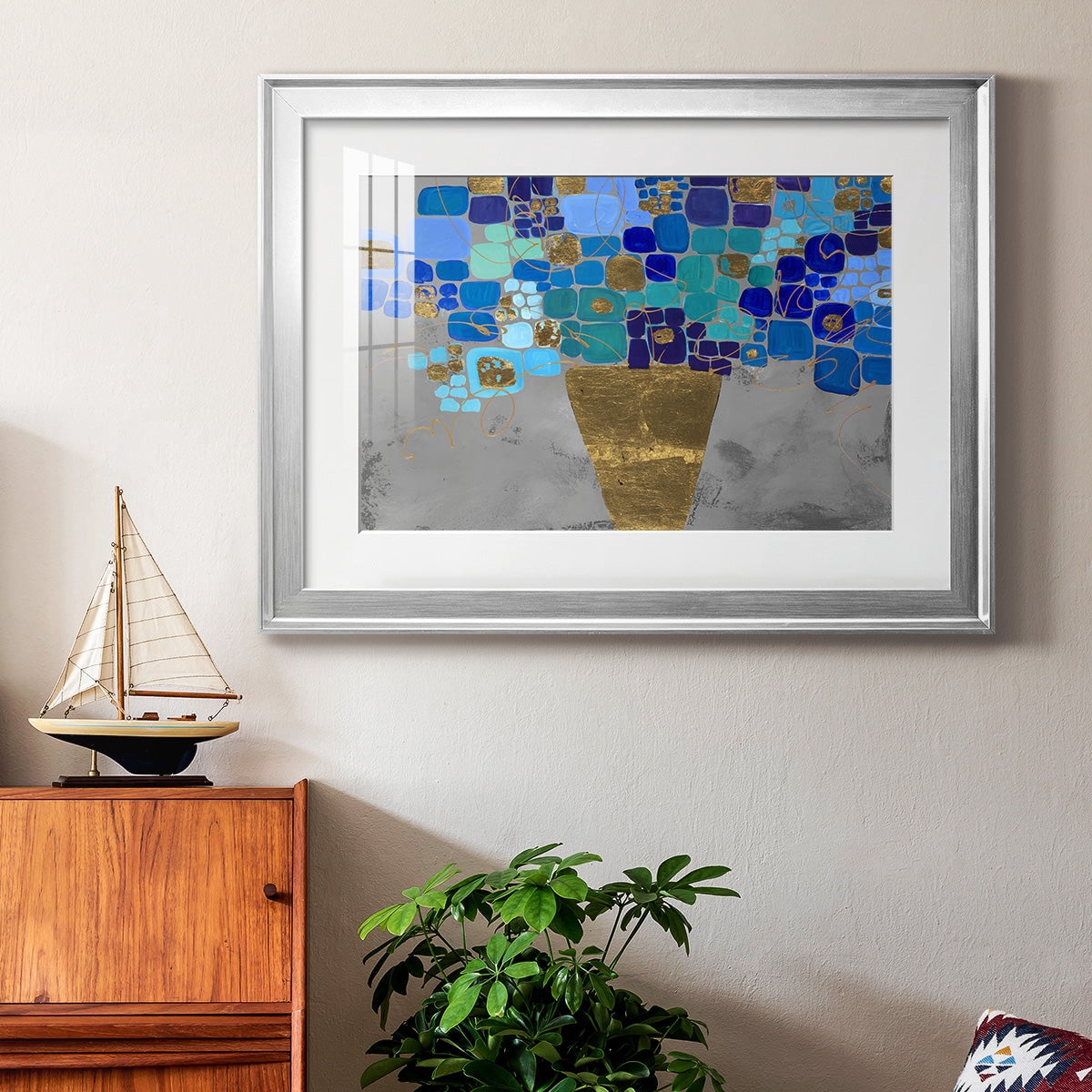 Blue Love Premium Framed Print - Ready to Hang