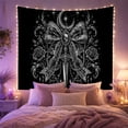 thumbnail image 2 of Ornate Bow Skull Cameo and Dagger Tapestry, 2 of 7